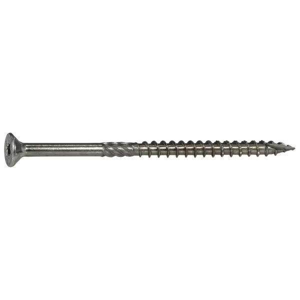 Deck Screw, #10 x 3-1/2 in, 18-8 Stainless Steel, Flat Head, Torx Drive, 1319 PK, Saberdrive, Mfr#: 51822